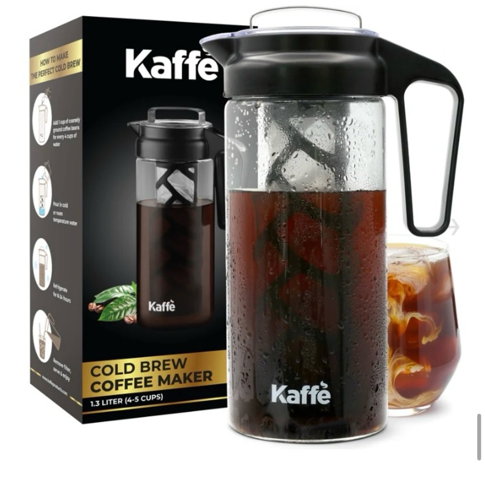 Kaffe Cold Brew Coffee Maker 44oz / 1.3L - New